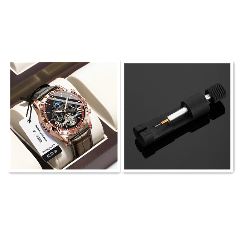Machinerie automatique de luxe de montre pour hommes