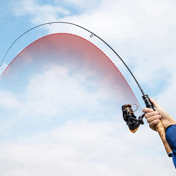 Barre de pêche à l'épreuve de l'humidité - Poignée en fibre de carbone Tige de lure - Ultralégère et lente