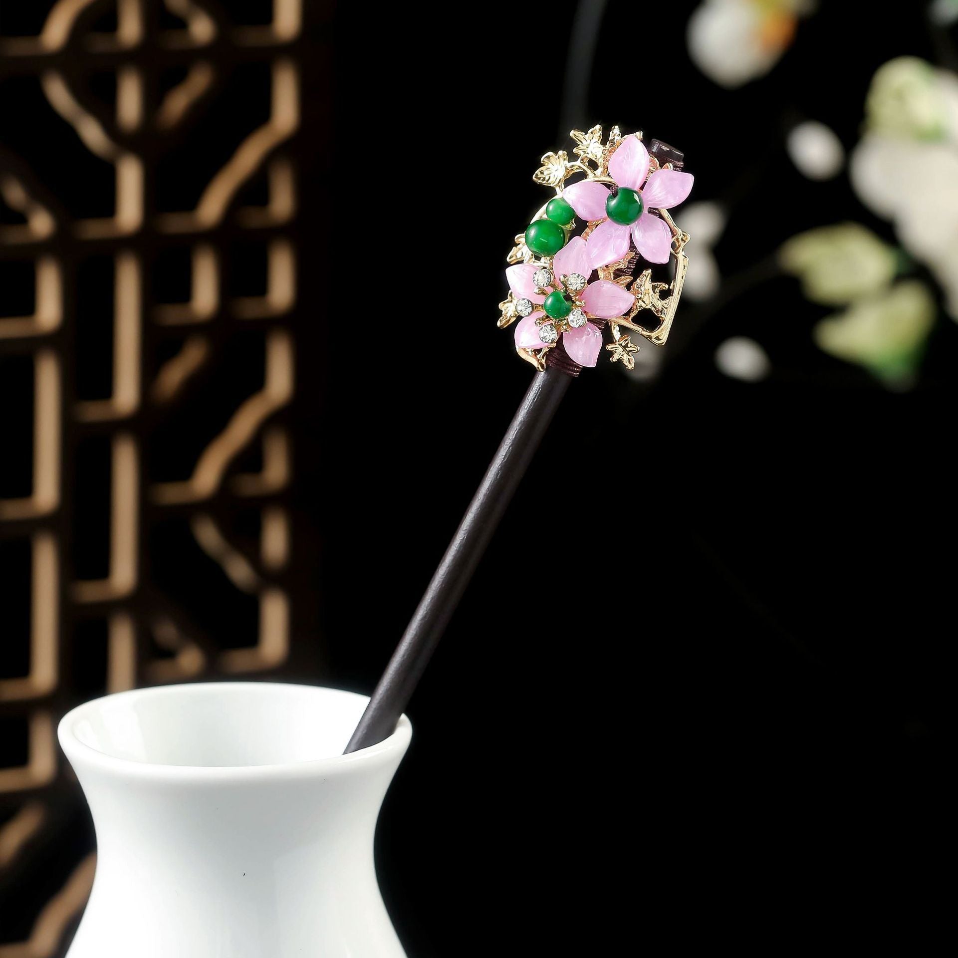 Épin à cheveux en bois de style chinois pour Updos