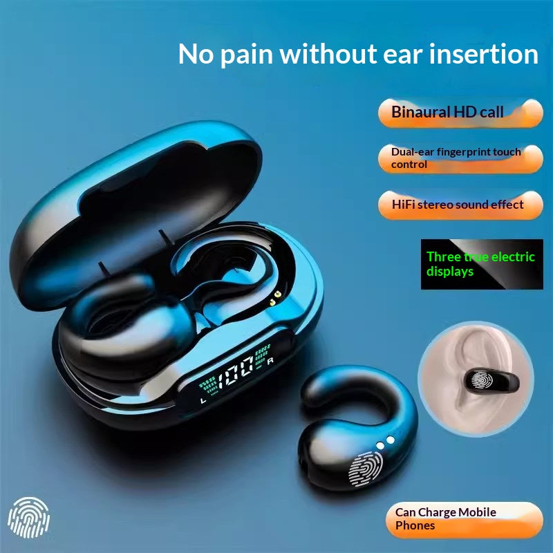 Oreillette à clips d'oreille non-occlusifs sans fil