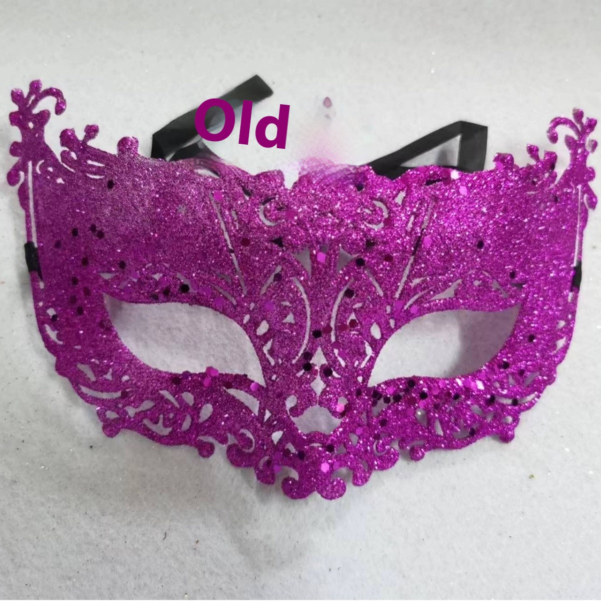 Poudre d'or Masque Sexy Masque Prince Demi-face Femme Robe de fantaisie Masque à oeil de balle