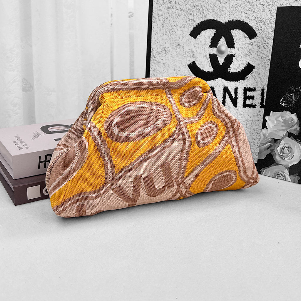 Clutch rayé de sac tricoté pour femmes