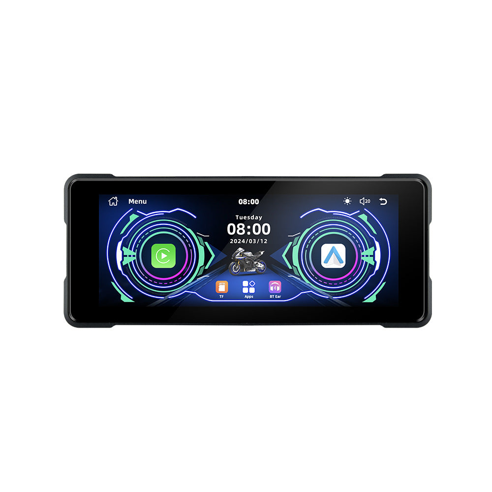 Moto sans fil Carplay Navigation Android Anto avant et arrière double Bluetooth caméra R