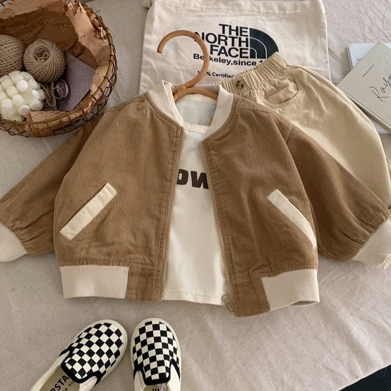 Vêtements de printemps pour enfants Corduroy japonais et coréen