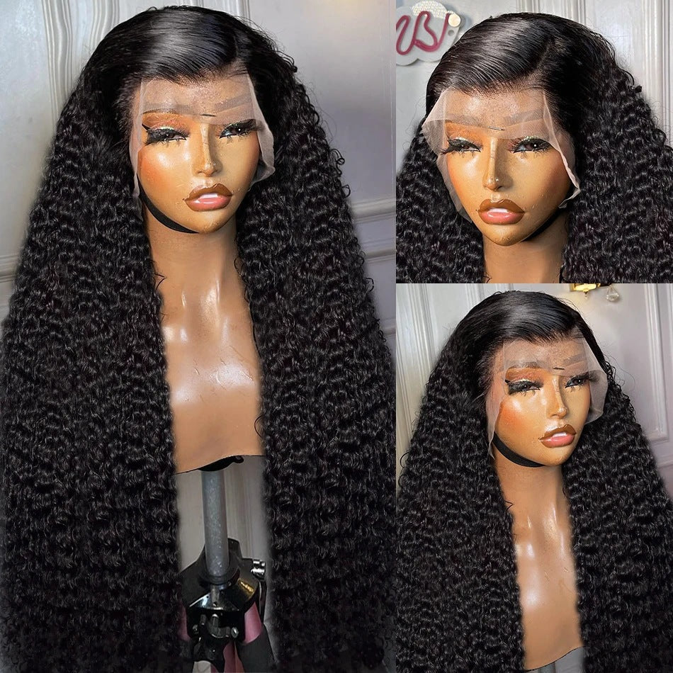 13x6 Perruque devant Femelle Moyen Long Couvercle cheveux bouclés