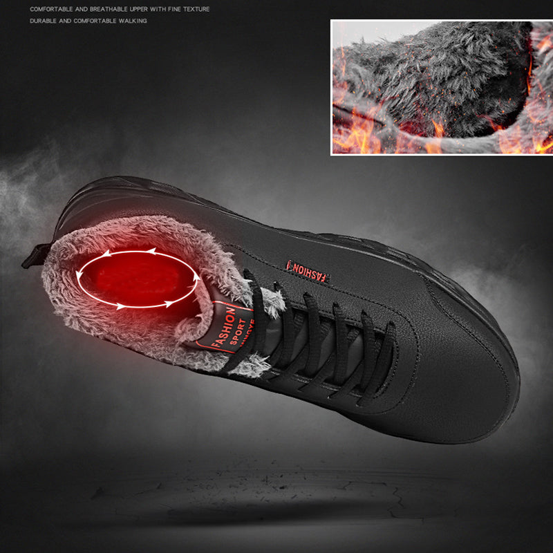 Hommes Sneakers Chaussures de sport chaud d'hiver avec peluche