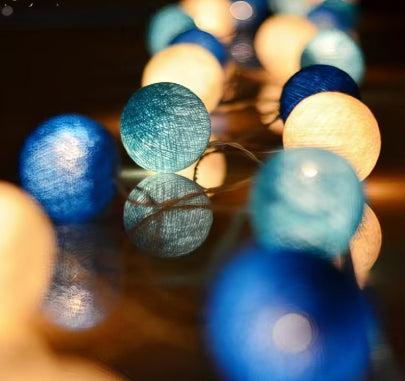 LED Cotton Ball String Lights