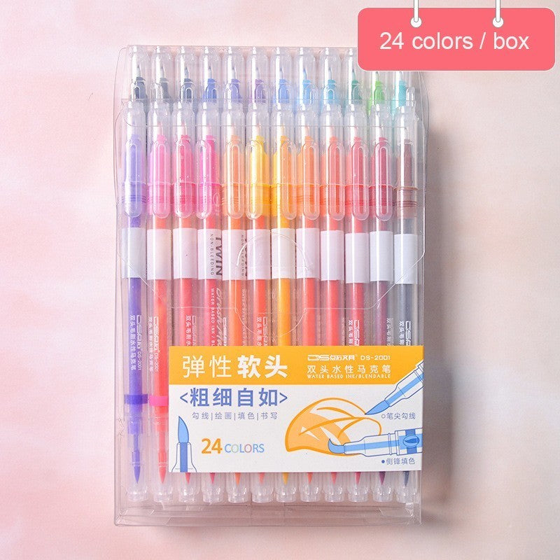Couleur Calligraphie Art Coiffure Note Stylo