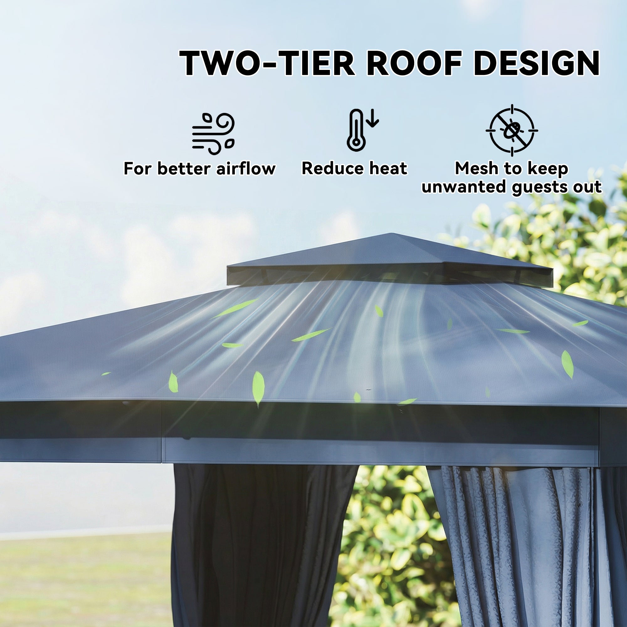 10 x 12 Patio extérieur Gazebo
