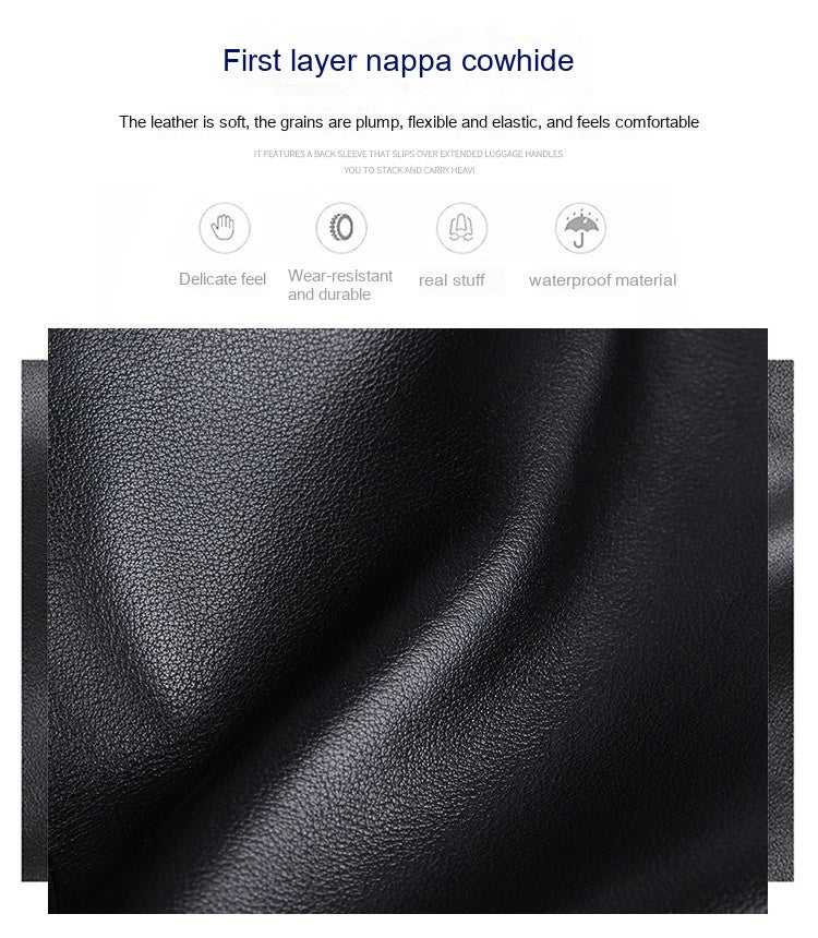 Sac à main en cuir Sac à main Napa Cuir Confortable Texture Sac en cuir véritable homme