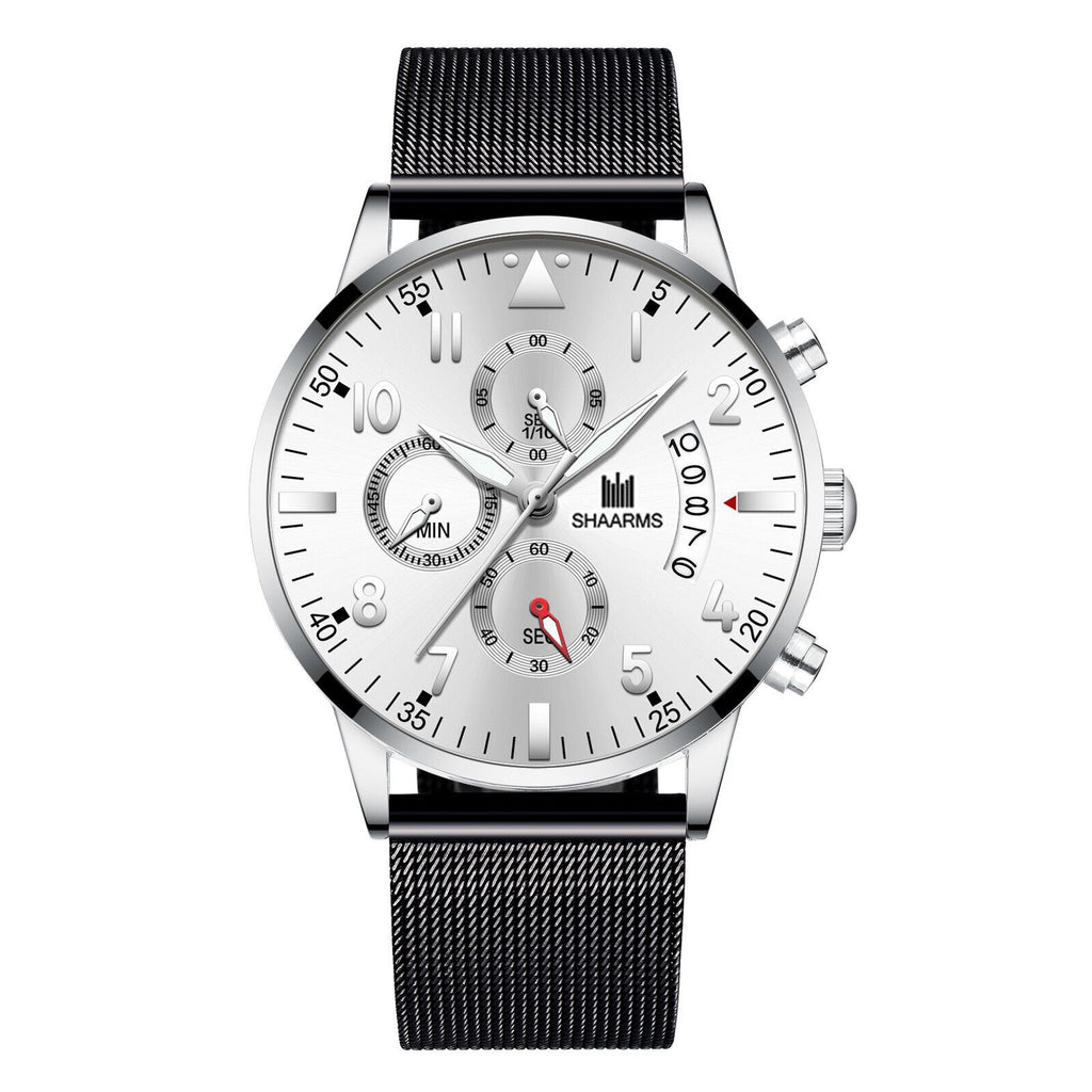Concept Men's Mesh Strap Calendrier Montres Quartz