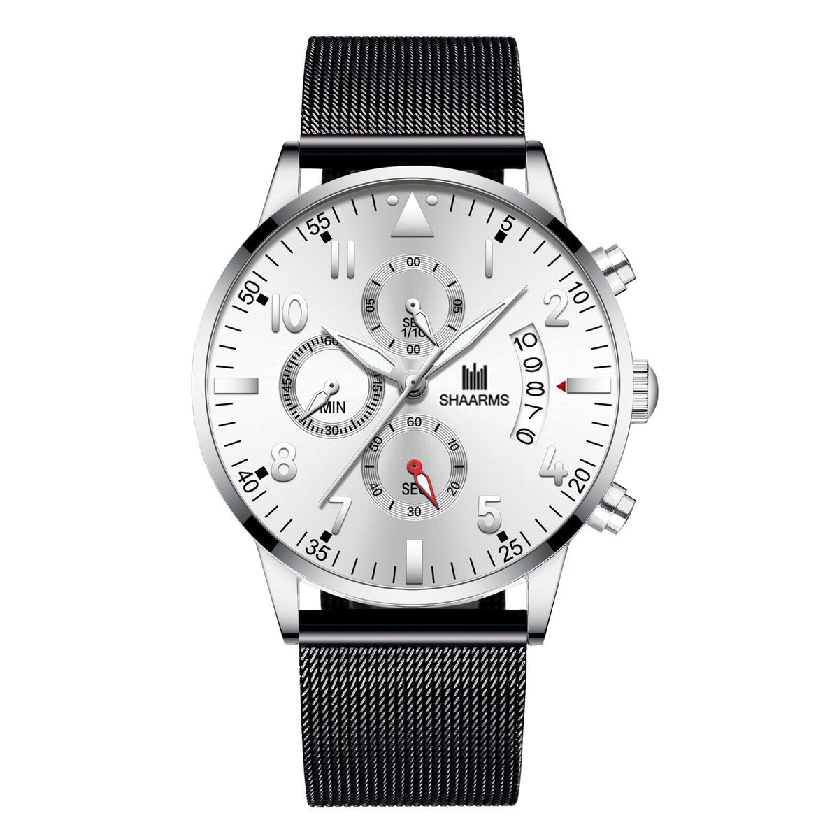 Concept Men's Mesh Strap Calendrier Montres Quartz
