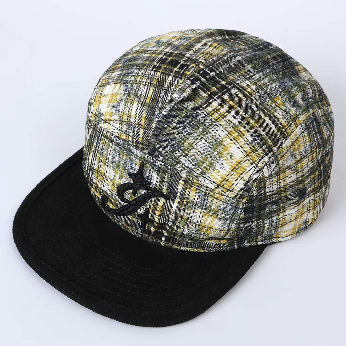 Broderie rayée Note musicale Star Color-block Casquette de baseball à large bord avec sty coréen
