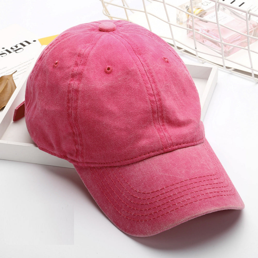 Summer Women's Solid-color Six-strand Ajustable Soft-brim Mode Casquette Casual Baseball