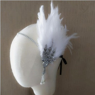 Tête de plume de masquerade Vintage bande de cheveux dans le style européen et américain