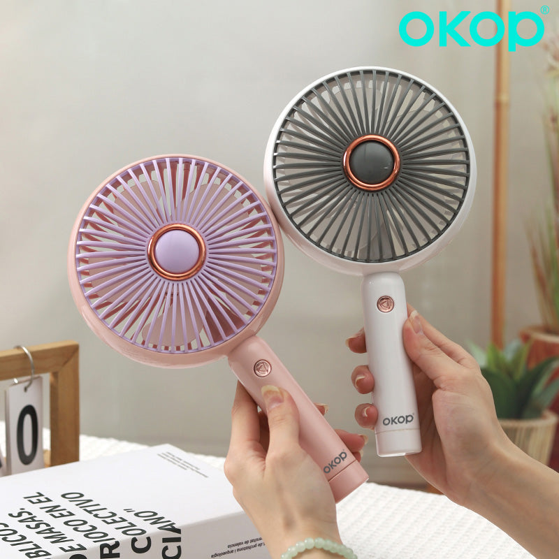 KP-F14 Minimalist élégant Mini ventilateur portable USB Rechargeable 3-Speed Desktop Compatible In
