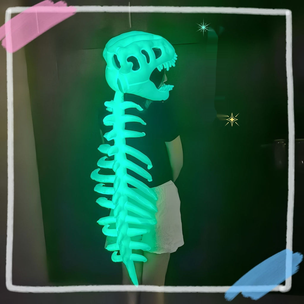 Halloween Glowing Dinosaur Skeleton Masque Enfants Jouet en peluche