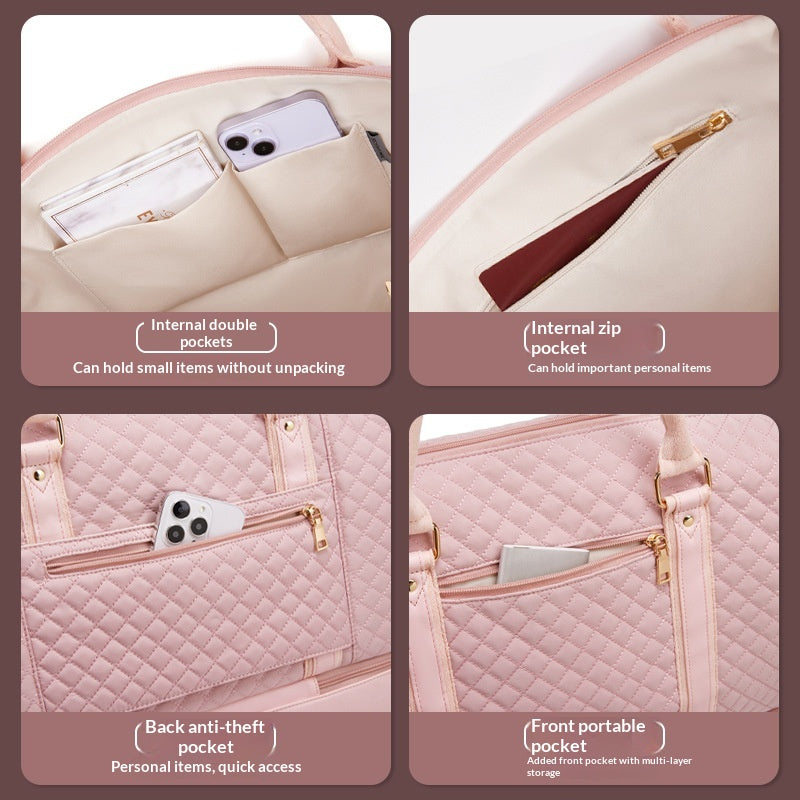 Sac de fitness pour femmes Rangement de chaussures Sac de voyage de grande capacité