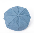 Rétro Lavé à l'eau Octagonal Newsboy Cap avec bride arrière réglable