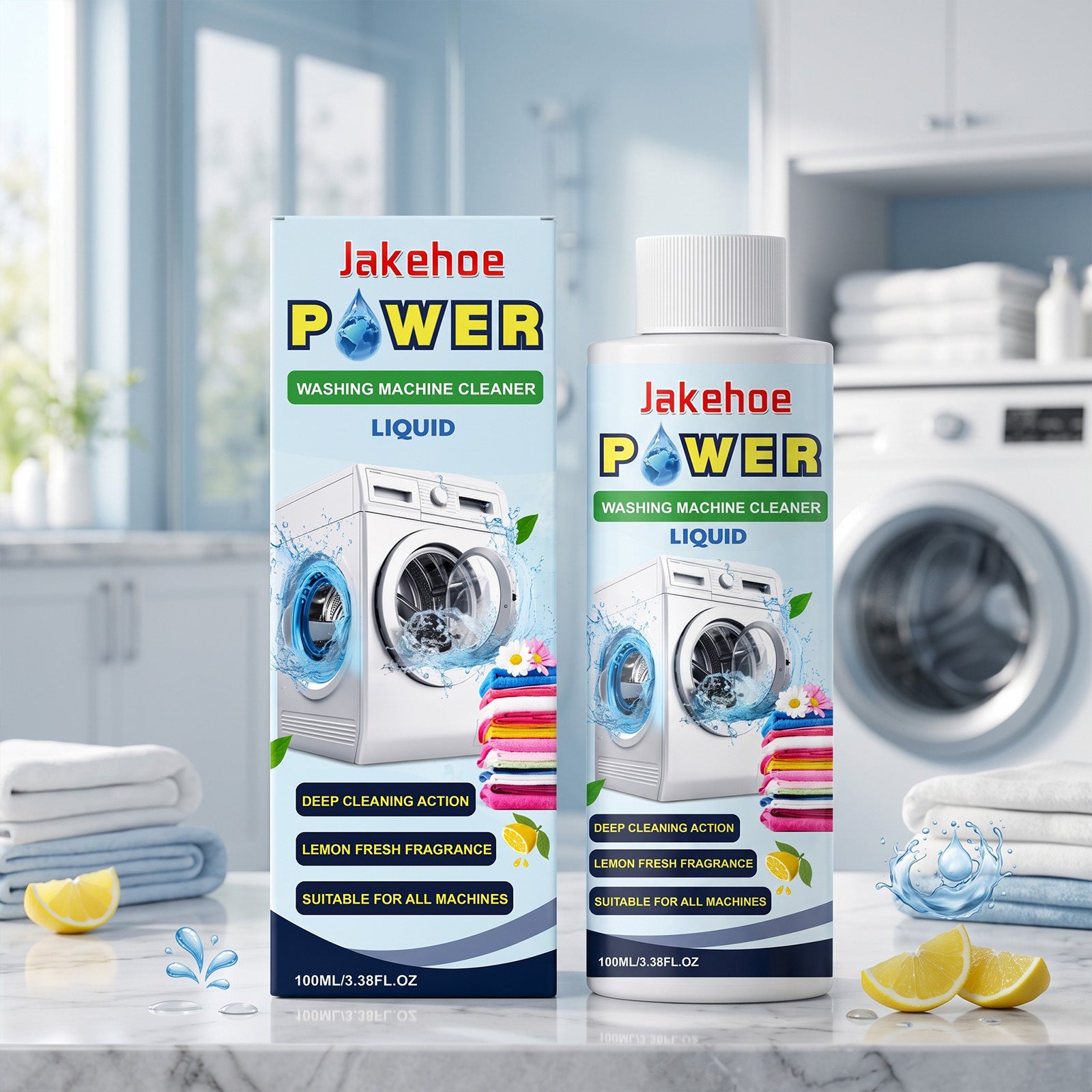 Solution de nettoyage de machine à laver Le parfum frais au citron élimine la saleté et fournit des soins