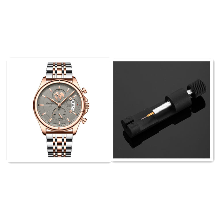 Montre à quartz multifonctionnelle à l'épreuve de l'eau pour hommes