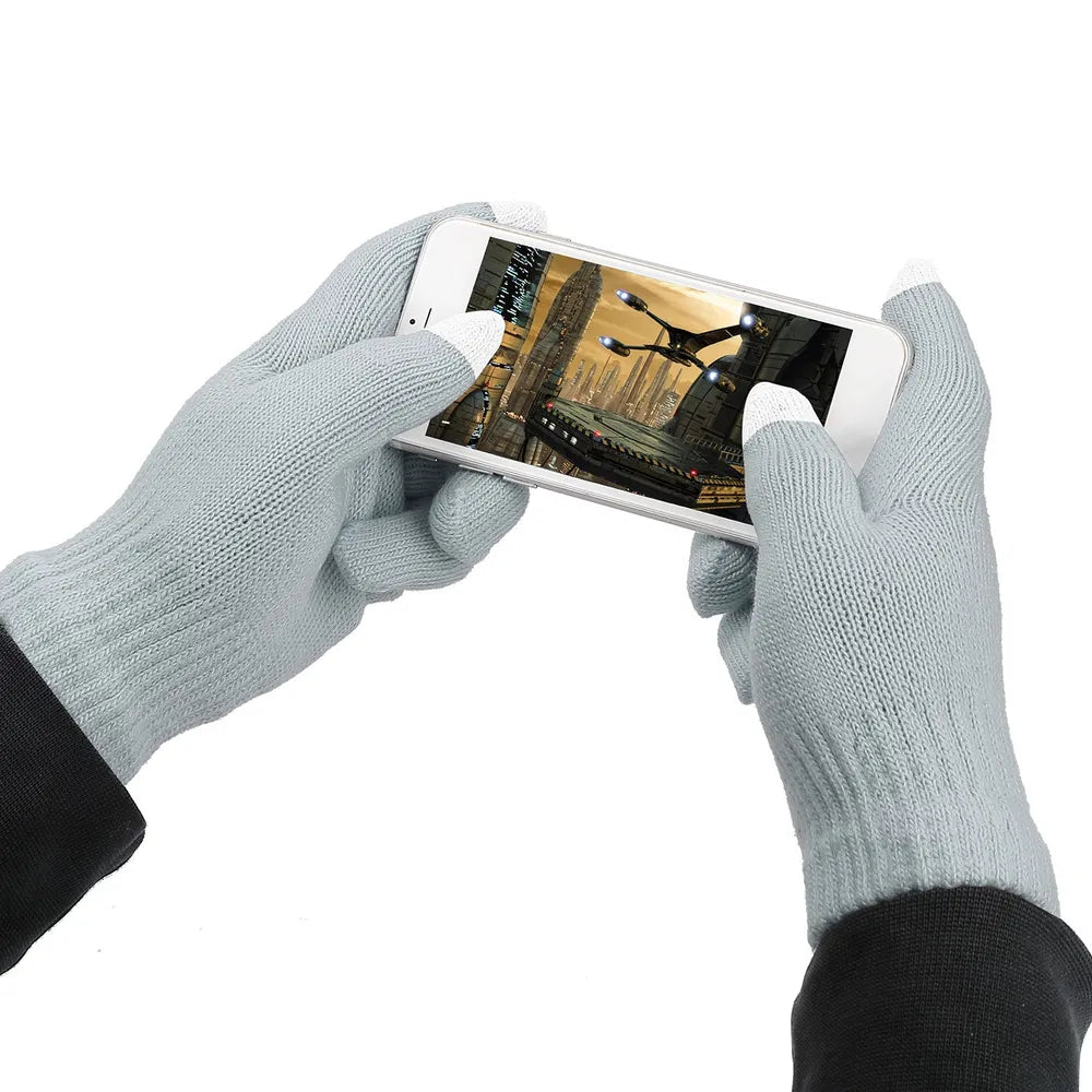 Gants de tricot d'hiver unisexes écran tactile extérieur anti-vent Ski à vélo Gants chauds d'hiver