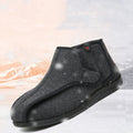 Tweed rayé avec de larges chaussures Velcro