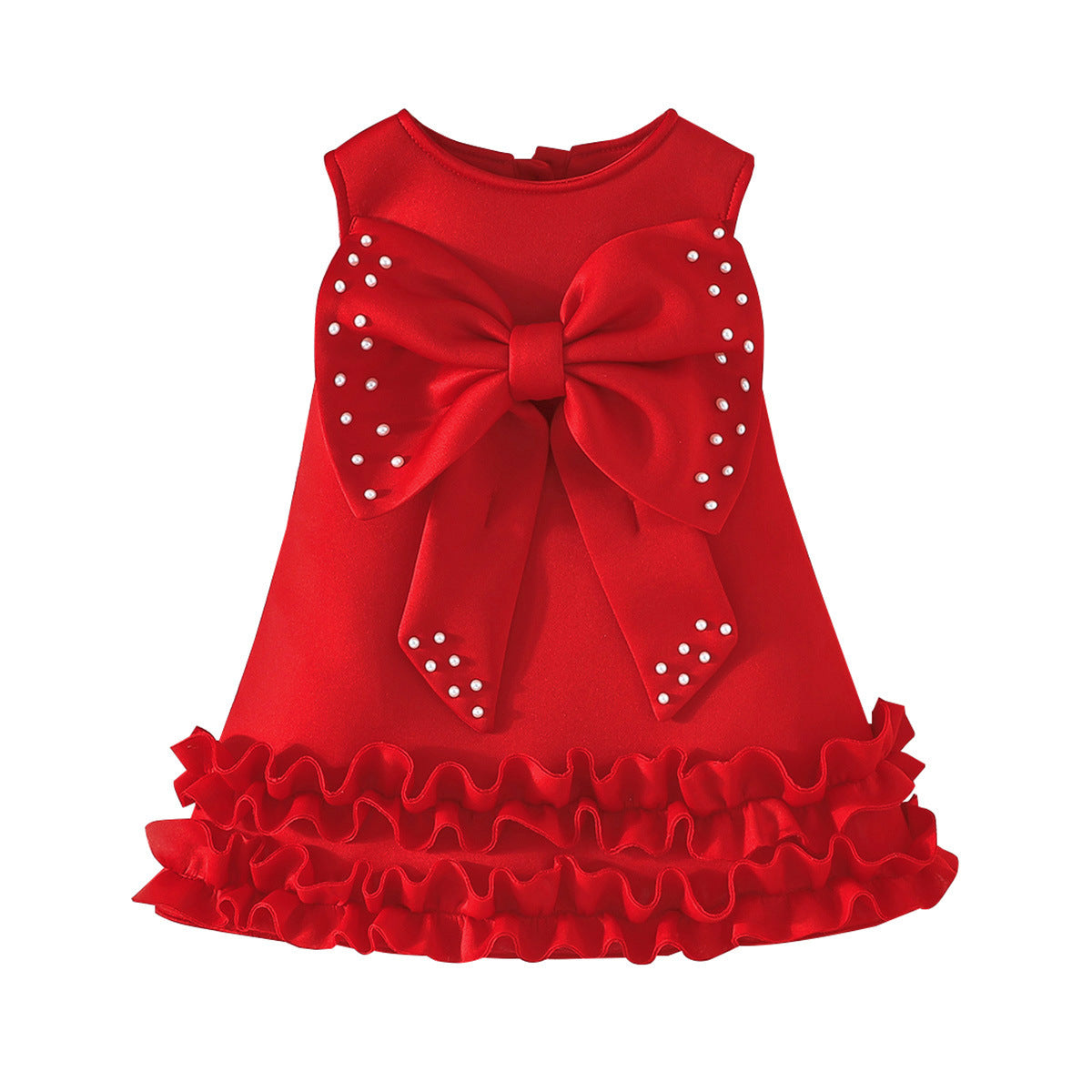 Robe de Veste de Cake-Style Perlé Grande Bow-Knot pour filles