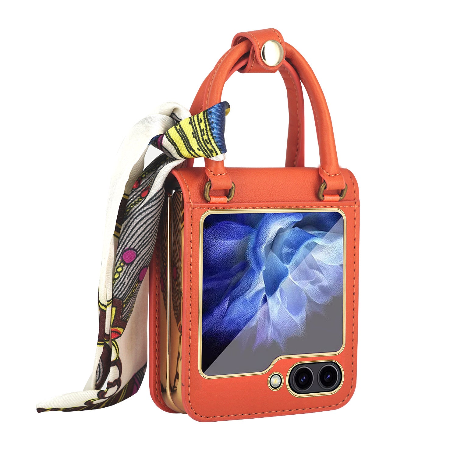 Sac à main électroplaqué Flip5 ornement ruban Une pièce Hinge housse de protection