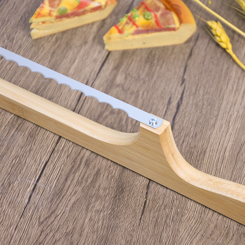 Couteau de coupe à pain déraillé résistant au cintrage en bois