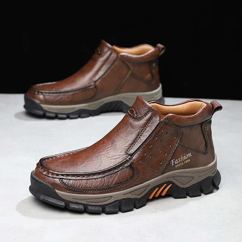 Bottes de cheville en métal casual hommes
