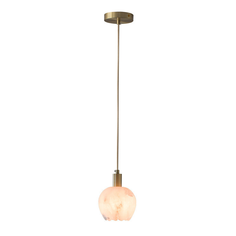 Lampe légère minimaliste moderne de luxe petit pendentif en cuivre