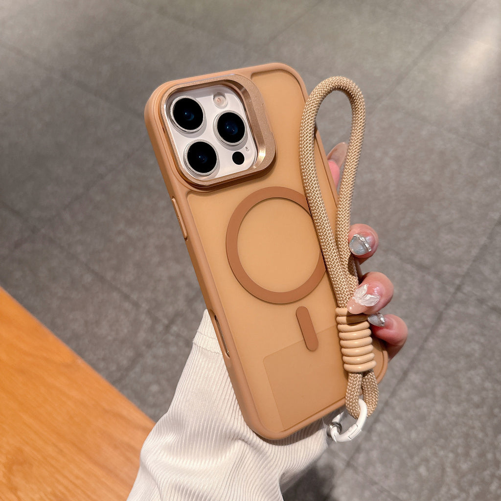 Boîtier de téléphone magnétique à monture de lentilles