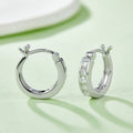 3.3g S925 Boucles d'oreilles en argent sterling en moissanite à 10 tons 15,5mm
