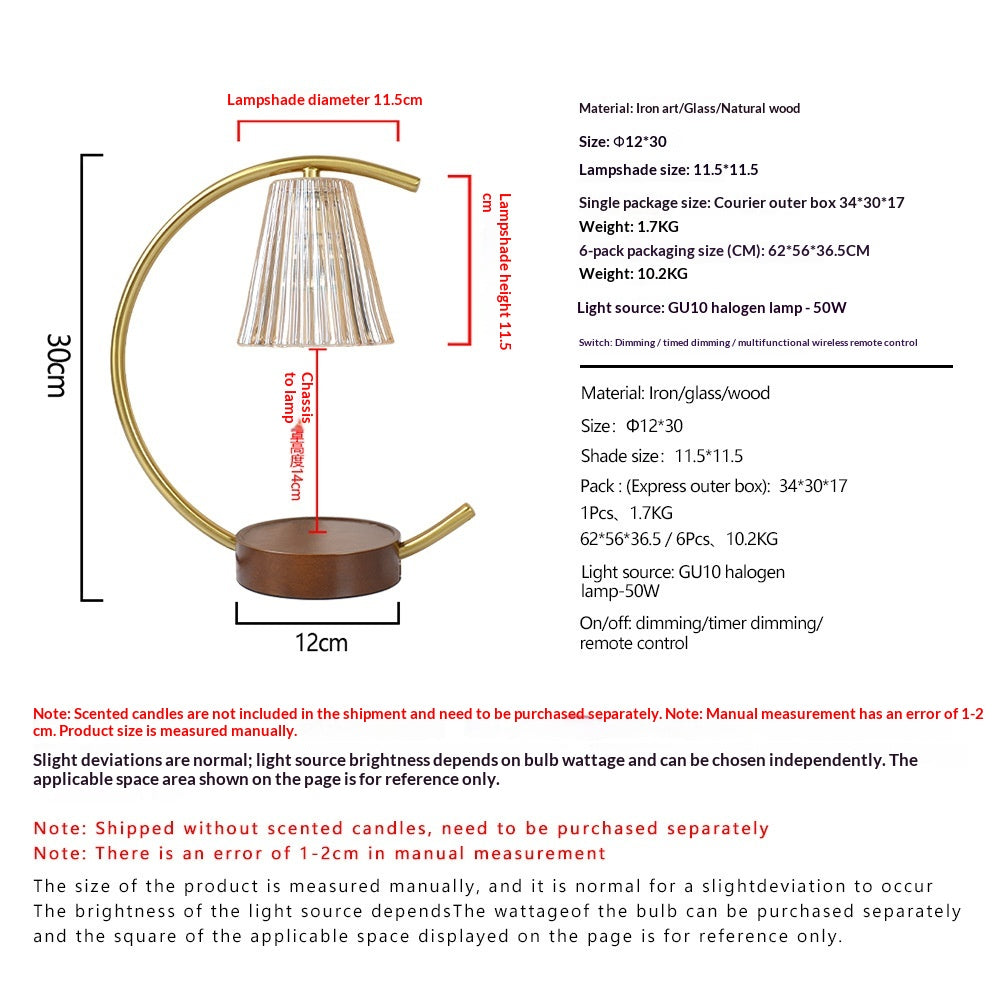 Lampe de fusion de cire de lit retro portable pour usage domestique