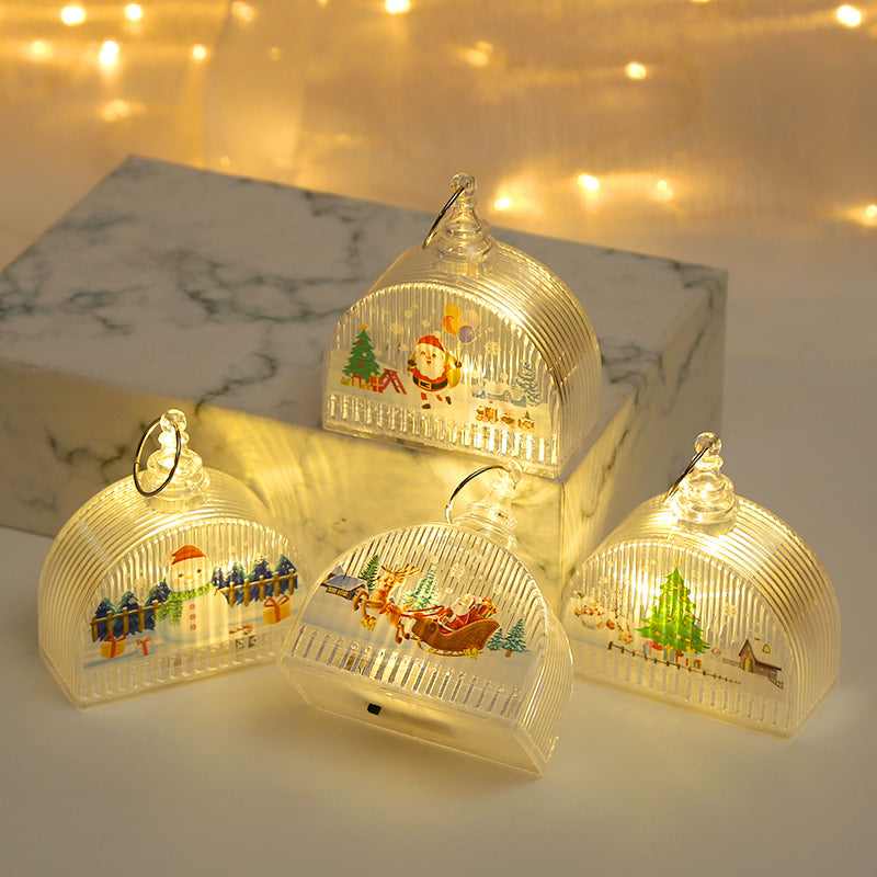Décorations de Noël lumières LED lumières cristal lumières fenêtre ornements Arbre de Noël pendentifs C