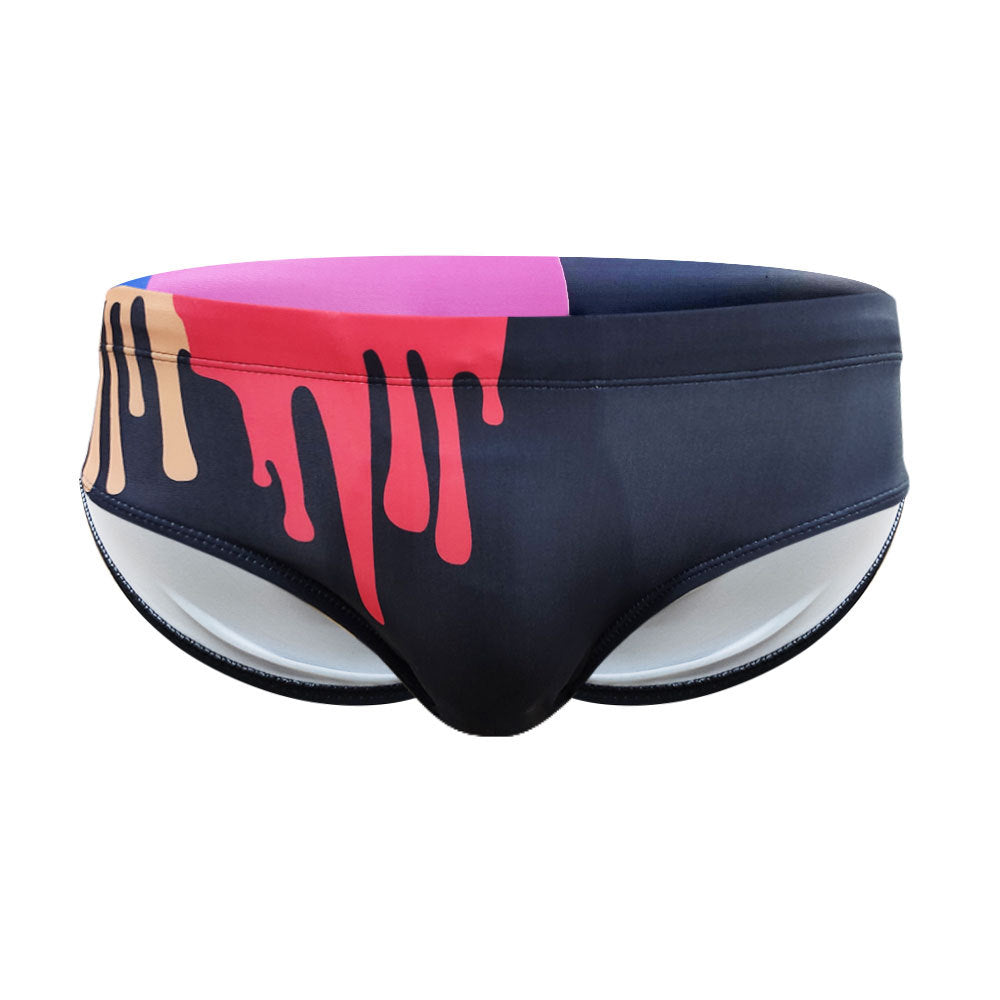 Slips de bain de tasse à ruban imprimé couleur sexy