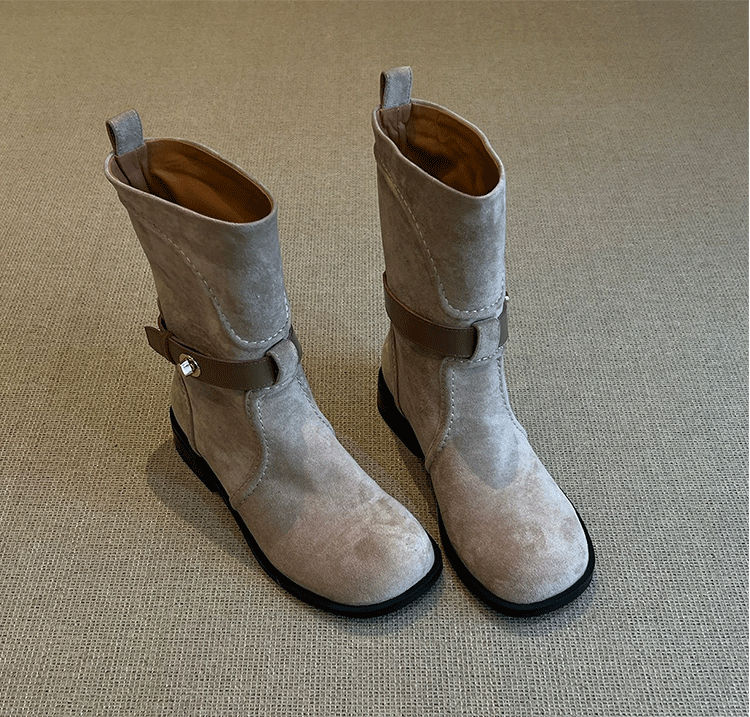 Bottes françaises vintage Suede Western Ankle