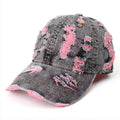 Hommes et femmes Matching Colorful Beveled Trou réglable Courbé Brim Trendy Baseball Ca