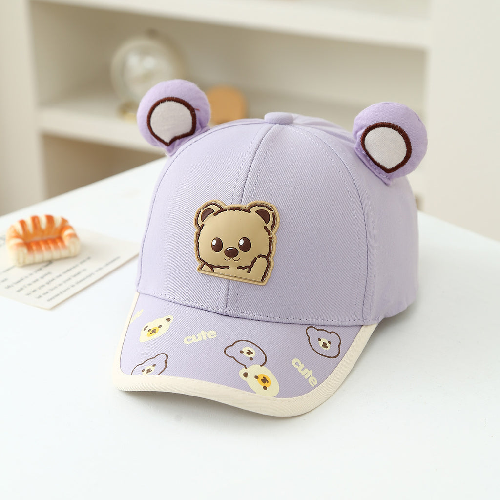 Mignon Oreilles d'ours en trois dimensions Caricature Imprimer Casquette de baseball pour enfants