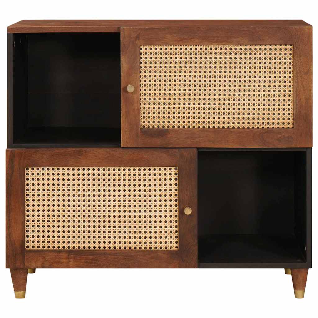 Buffet Brown 80 x 33,5 x 75 cm Tube et bois massif de mangue