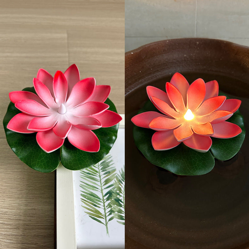 Floating eau induction Lotus coloré imperméable petite lampe de nuit