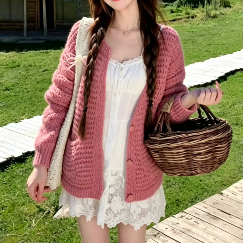Manteau de couleur solide Laid-back Top Femmes Laid-back Style