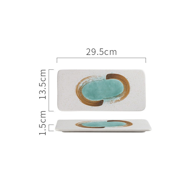Céramique rectangulaire Sushi Platter japonais