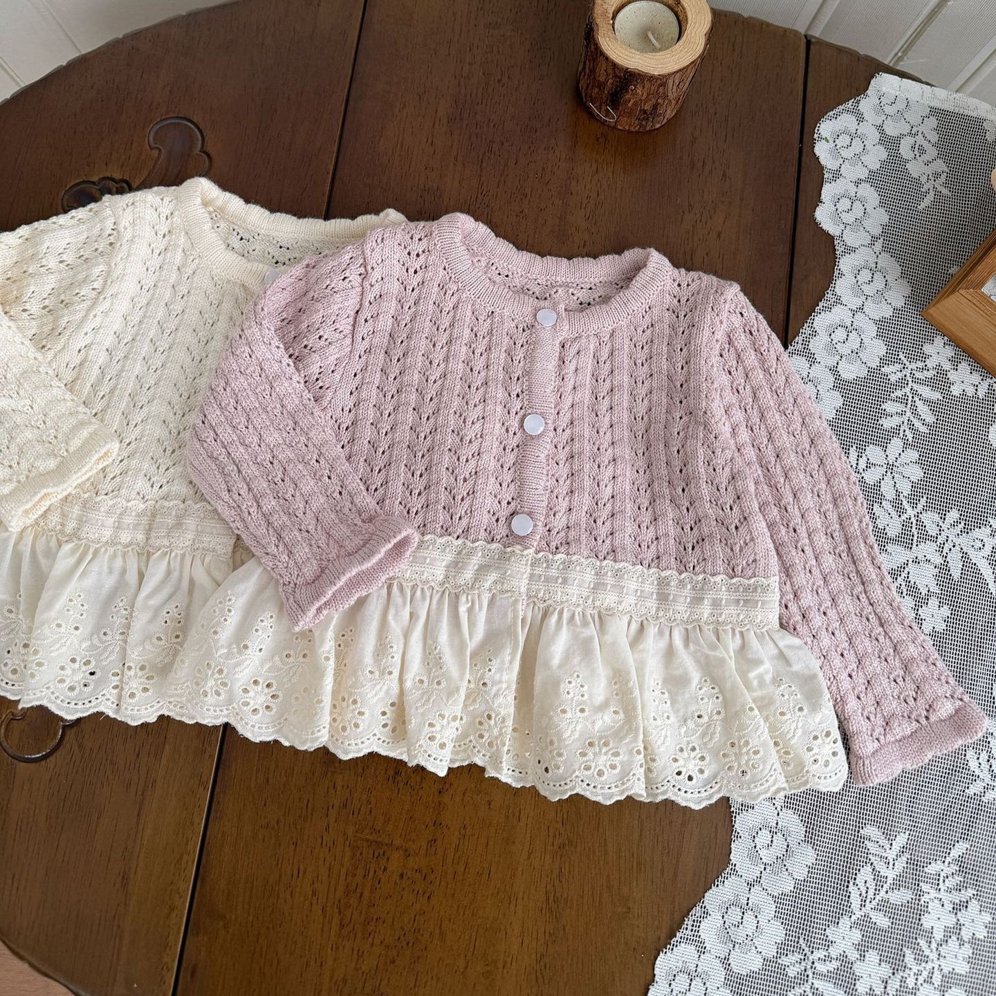 Cardigan tricoté pour bébés filles