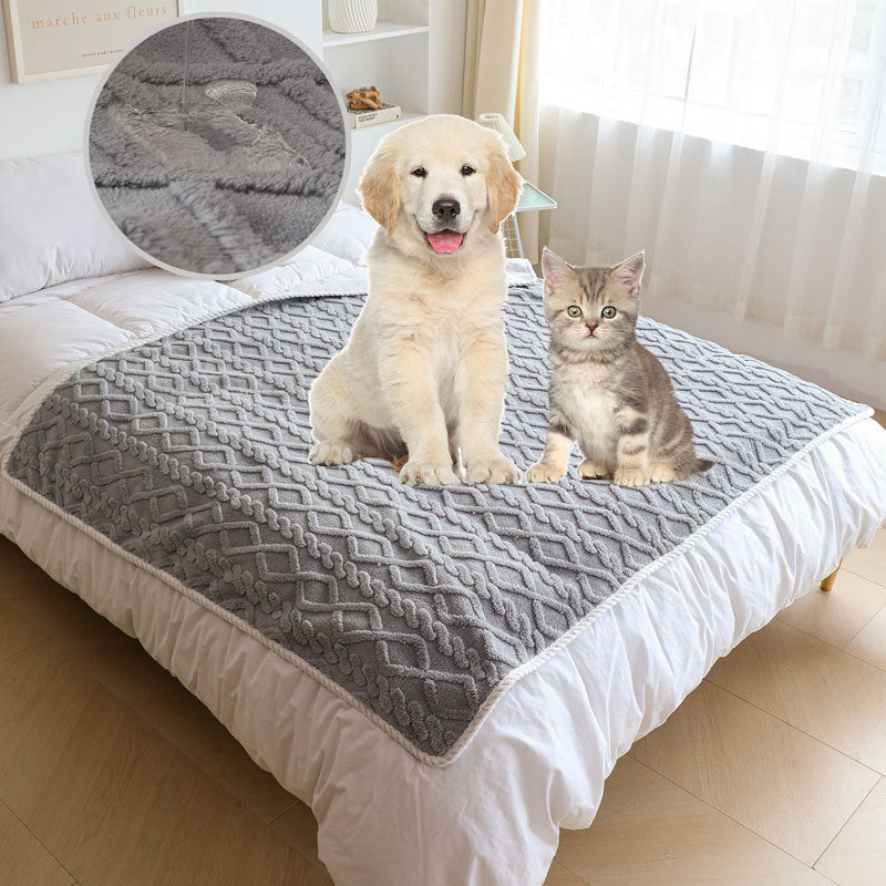 Couverture en peluche de chien épais chaud imperméable Machine lavable Soft Cozy Winter Dog Cat Bed Thro