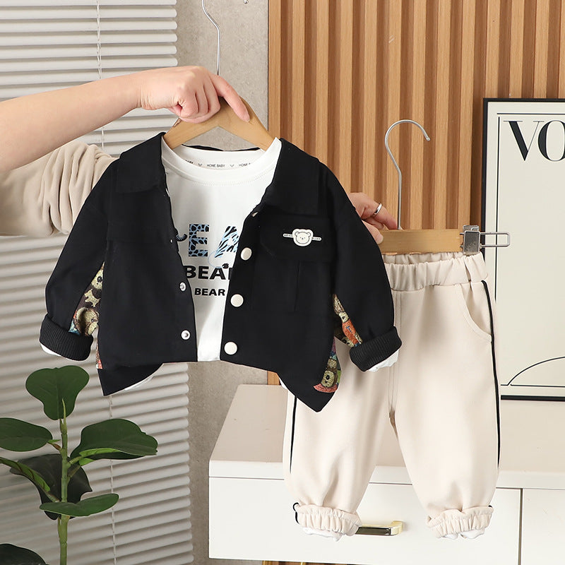 Top élégant et pantalons trois pièces pour enfants