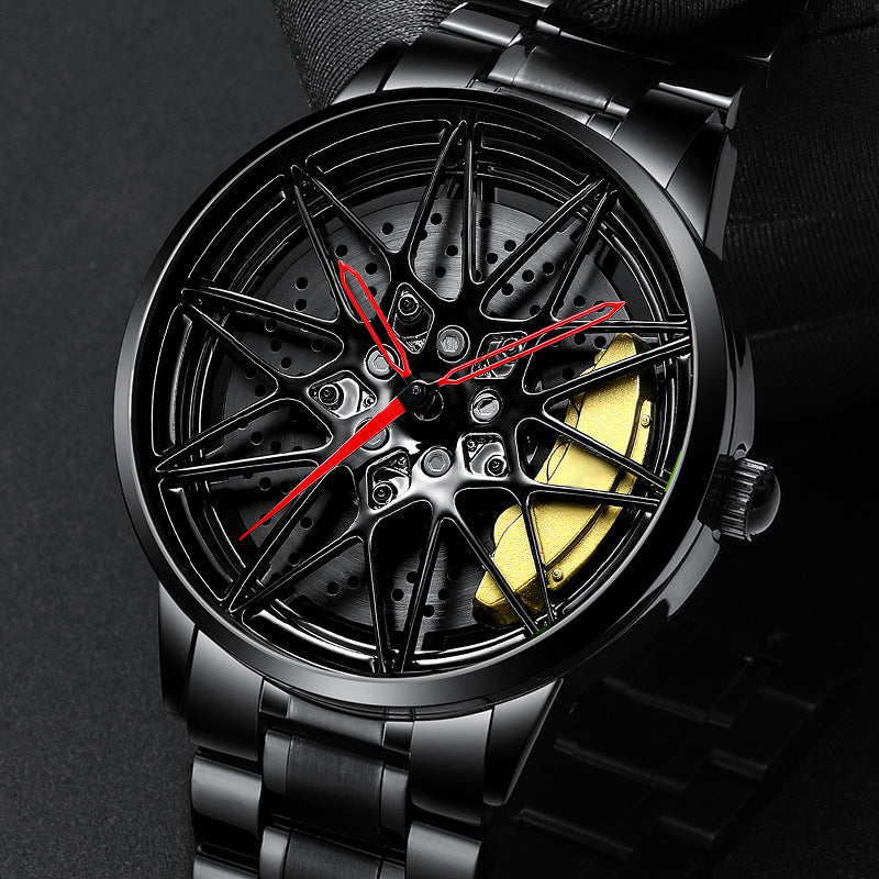 Men's Hollow Three-dimensional Electronic Wheel Watch