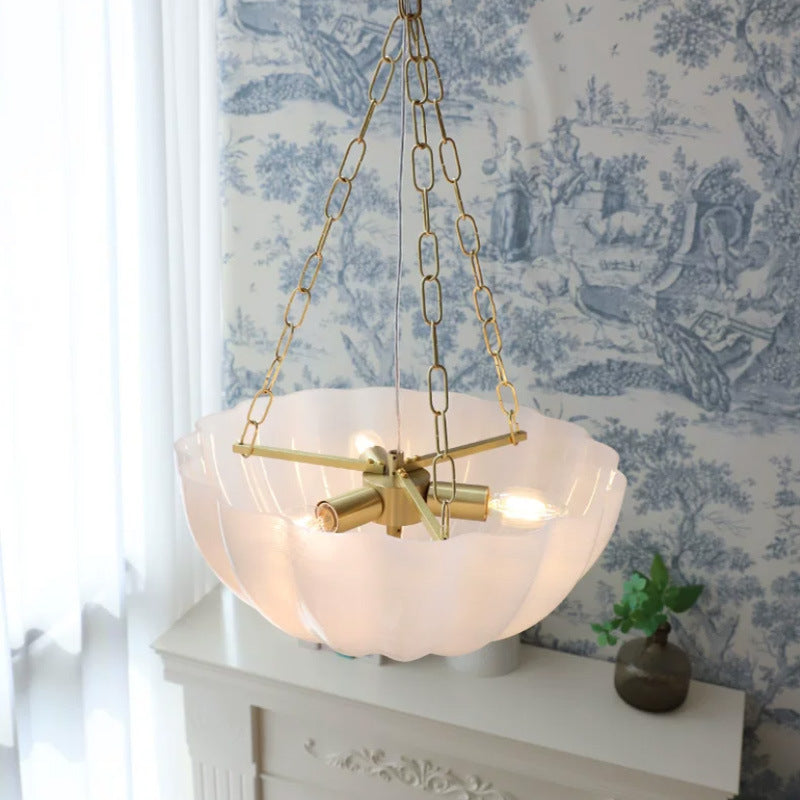 Minimalist blanc Marbre-modèle verre pendentif lumière