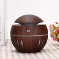 Mini humidificateur d'air rond de grain de bois portable